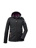 Killtec Mädchen Softshelljacke/ Outdoorjacke mit Kapuze - KOW 17 GRLS SFTSHLL JCKT, schwarz, 164, 37201-000