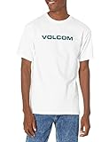 Volcom Crisp Euro Kurzarm-T-Shirt für Herren, Weißer Kombi., Groß