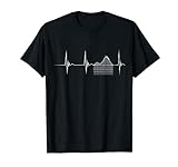 Achterbahn Herzschlag Roller Coaster EKG Pulsschlag T-Shirt T-S