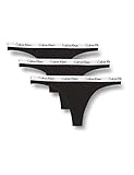 Calvin Klein Damen Thong 3pk Tanga, Schwarz (Black 001), S (3er Pack)