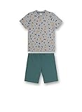 Sanetta Jungen Shorty/ kurzer Schlafanzug Flugzeuge,grau-grün 232692 gr.140