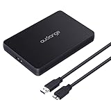 Dekyda 2,5' Festplattengehäuse, 2,5 Zoll SATA zu USB 3.0 Werkzeugloses HDD SSD Externes Gehäuse für 9,5 mm 7 mm externes Festplatteng