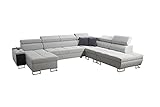 Ecksofa Megy X mit Schlaffunktion Bettkasten Polstersofa Sofa Couch Wohnlandschaft Möbel Links Rechts 26 (Links)