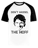 Dont' Hassel The Hoff Weißes Baseball T-Shirt Herren Damen Unisex Kurze Ärmel Rundem Hals White Mens Womens XXXL