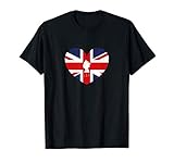 Queen Elizabeth II British Flag Heart T-S