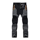 WOYAOFEI Wanderhose Herren Regenhose Fahrrad Wasserdicht Atmungsaktiv Softshellhose Outdoorhose Winddicht Warm Arbeitskleidung Skihose Große Größe Winter Trekkinghose Slim Straight Leg