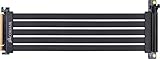 Corsair Premium PCIe 3.0 x16 Gaming Riser-Kabel (flexible Verlängerung, 30cm) schw
