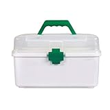 Jinxin-schmuckschatulle Haushalt Portable Pill Drug Medical Storage Organizer Home, Reisen, Camping, Büro der Arbeitsplatz (Farbe : Weiß, größe : 28 * 18 * 17cm)