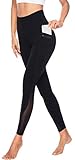 Persit Yoga Leggings Damen, Sporthose Yogahose Sport Leggins Tights für Damen, 40-42 (Herstellergröße L), Schw