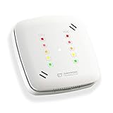 Eurotronic 700209_01 Luftgütesensor, Sensor für verbesserte Luftqualität, Luftsensor für VOC äq-Werte, Lüftungs-Empfehlung für geschlossene Räume, farbige LED-Anzeige, CO2 Ampel, weiß, Einzelartik