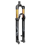 AIFCX 26' Mountainbike-Federgabel, 1-1/8' leichte Magnesiumlegierung MTB Bike Gas Gabel Schulter Steuerung 100mm,A-26