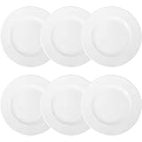 Doriantrade 6 Stück Frühstücksteller Dessertteller Teller flach 21 cm 6er Set Roma Porzellan Haushalt Gastronomie G