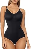 Gotoly Damen Body Shaping Figurformender Formende Tank Top Jumpsuit Bodys Stark Taillenformer Weste Taillenmieder Sexy Elegant Strapsen Bodysuit Bluse Tops (Schwarz, XL-XXL)