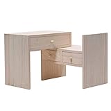 HyiFMY Erweiterbarer Desktop Bücherregal Verstellbarer Holzanzeige Regalschalter Organizer Büro Lagergestell Mehrzweck-Arbeitsplatte Bücherregal Dek