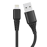 Phone Ladekabel 2M, Mtakyi Fast Phone Ladekabel 6.6FT Schwarz Extra langes, geflochtenes Nylon-Blei-Ladekabel für Phone 12/ 11/ XR/ XS/ X/ 8/ 8 Plus/ 7/ 7 Plus/ 6s/ 6s Plus/ 6 und M