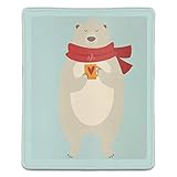 Weihnachten Eisbär mit Cup Mouse Pad Büroraum Dekor Home Office Computer Zubehör Mousepads Aquarell Vintage Desig