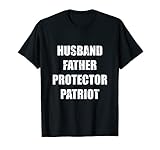 Herren Ehemann-Vater-Beschützer-Patriot-Shirt Bester Vater der Welt T-S