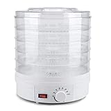5 Tabletts Lebensmittel Gemüse Dörrobst Fleisch Trockner trocknen Maschine 110V 350W