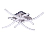 Moderne LED-Deckenleuchte, moderne LED-Deckenleuchte, Quad-Gabeln, Deckenlampe, gewellte Hängelampen für Schlafzimmer, Wohnzimmer, Küche, 4 Gab