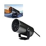 Auto Scheibenenteiser mit Lüfter, 12V/24V 150W Schnell Heizende Autoheizung Auto Lüfter, Schneller Erwärmung, Wenig Lärm, 360 Grad Drehung, Windschutzscheiben D