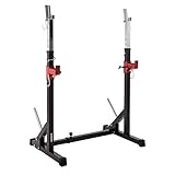 HAMMER Langhantelablage Core 2.0, platzsparende Trainingsstation, flexible Verstellung, 2 Hantelscheiben-Halterungen, Gewichtsbelastung 120 kg, 68 x 77 x 117