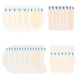 24 Stück Blasenpflaster, Blase Fuß Schutz Blister Pads Blasenpflaster Gel Pflaster Wasserdicht Hydrokolloid Blasenpflaster Unsichtbare Wandern Gegen Blasen an Fersen, Zehen und Füß