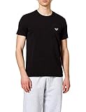 Emporio Armani Underwear Mens Shiny Logoband T-Shirt, Black, S