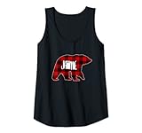 Damen Jaime Bär Custom Red Buffalo Plaid Weihnachtspyjama Tank Top