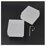 SpiceLED Acryl-Gläser Set - Mattes Milchglas für 6W Wandleuchte - Wandleuchten-Zubehör - Lampenglas - Erweiterungsglas - 60x60 mm - 2er-S