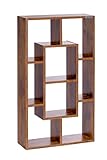 ts-ideen Standregal CD-Regal Buch-Regal Bücherregal Aufbewahrung in Vintage Rustikal Braun Holz Desig