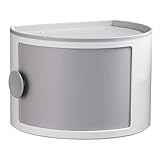 JUSTDANMING Kosmetikvitrine Wallmount Tissue Box Badezimmer Dusche Rack Eckregal Shampoo Kosmetische Lagerhalter Badezimmer Küchenträger Organizer (Color : Gray White)