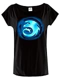 Dragons, Drachenzähmen leicht gemacht Shining Symbol Damen T-Shirt, Größe:M Schw