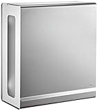 blomus -NEXIO- Papiertuchspender aus mattiertem Edelstahl, einfache Entnahme, Handtuchspender, praktisches Sichtfenster, Wand, hochwertige Verarbeitung (H / B / T: 30 x 27 x 13 cm, Edelstahl, 66656)