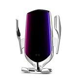 Handyhalterung Auto, Upgrade Handy Halterung Auto Kfz Handyhalter 360°Rotate Intelligente Sensorik Smartphone Halter Auto Zubehör für Alle Handy iPhone Samsung Huawei Xiaomi(Silber)