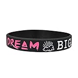 Dream Big Traum großes inspirierendes Armband in englischer Sprache geschrieben Slogan Positiv glückliche psychische Gesundheit Selbstwertgefühl würdig schöne Damen Herren Unisex Starker Erw