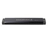 WERTYU Mundharmonika Professionelle Mundharmonika C Key Metal Harmonica Instrument Für Anfänger Harmonica (Color : Black)