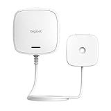 Gigaset Water ONE X Sensor - Smart-Home Ergänzung - Wassermelder schützt vor Wasserschäden und Schimmel - warnt bei Wasseraustritt - informiert über Temperatur, Feuchtigkeit - App Steuerung, weiß