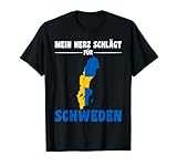 Schweden Flagge Mein Herz schlägt für Schweden T-S