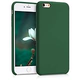 kwmobile Hülle kompatibel mit Apple iPhone 6 Plus / 6S Plus - Hülle Silikon gummiert - Handyhülle - Handy Case in Dunkelgrü
