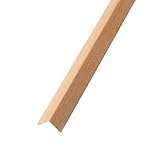 DQ-PP WINKELPROFIL | 15x15mm | 5m (5x 1m) | Farbe: Buche | Material: PVC | Kunststoff Winkelleiste | Außenecke Kantenschutz Wand L Profil Eckprofil Kunststoffwink