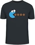 Shirtstreet24, Blue Monster, Herren T-Shirt Fun Shirt Funshirt, Größe: M,Darkgrey