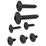 Blechschrauben Flachkopf mit Scheibe TORX schwarz verzinkt DIN 7049 Auswahl: 3,9 x 9,5 mm, 10 Stück
