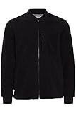 !Solid Lukato Fleecejacke Herren Übergangsjacke Fleece Jacke mit Teddy Fell mit Stehkragen Regular Fit, Größe:L, Farbe:Black (194007)