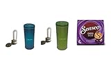 Senseo Choco Break 1 Packung + Senseo Paddose mit Padlifter Türkis und grü
