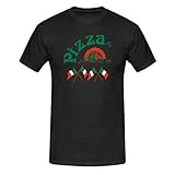 T-Shirt Pizzeria Pizza-Lovers Karneval Fun-Shirt Party 13 Farben Herren XS - 5XL Fasching Verkleidung lustig kreativ, Größe: 2XL, Farbe: schw
