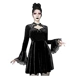 Hoothy Damen Kleid Vintage Gothic Korset Kleider Retro Cosplay Outfit Dress Halloween Kostüm Für Fasching Maskerade Karneval oder Mottoparties Party