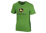 John Deere Jungen Classic T-Shirt für Teenager Grün Logo (Grün, 140/146)