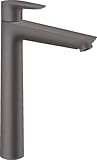 hansgrohe Wasserhahn Talis E (wassersparende Armatur mit hohem Auslauf 240mm, Zugstangen- Ablauf), Brushed Black C