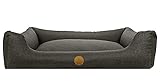 Hundebett Ortho Heaven | mit orthopädischem Viscoschaum (XL, Braungrau)