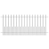 ELEO Gartenzaun Perugia I aus massivem Schmiedeeisen - langlebig & witterungsbeständig I dekorative & hochwertige Zaun-Elemente - inkl. Schrauben I Länge 192,5 cm - feuerverzink